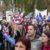 teachers marching together on strike